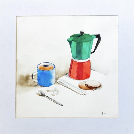PINTURA ACUARELA CAFE, A LA ITALIANA